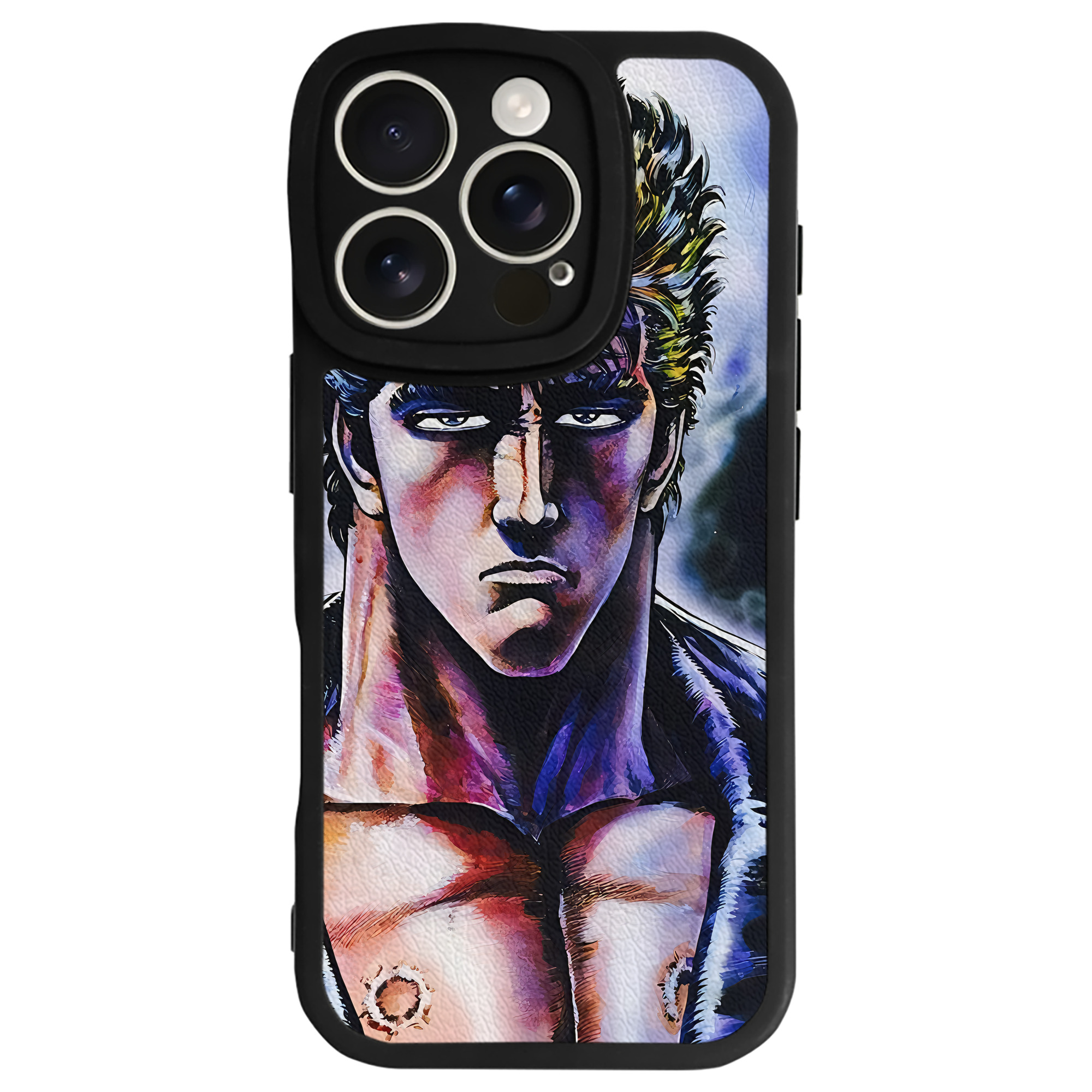 （画像用） 北斗の拳 Fist of the North Star 【iPhone 16シリーズ対応】シリコンスマホケース（レザー調） 材質：シリコン